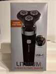 Members Only Lithium 3 Rotary Shaver Usb-c Recharge Stainless Steel Heads. Fixed Price $24.99.
