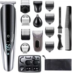 Hatteker Mens Hair Clipper Beard Trimmer Grooming Kit Mustache. Fixed Price $40.04.