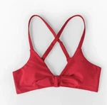 Cupshe Stylish 'live Life' (red) Bikini Swim Top - Beach Pool Surf Outdoors. Fixed Price $11.87.