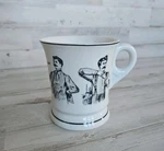 Vintage Moustache Mustache Protector Cup Mug Dapper Men Barber Black White Japan. Fixed Price $19.95.