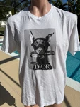 Doberman With Gun Dior Graphic Shirt White Next Level Mens Large. Fixed Price $65.00.