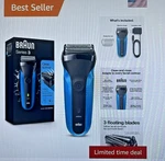 Braun Series 3010S Rechargeable Wet Dry Men's Electric Shaver New Germany Made. Fixed Price $48.98.
