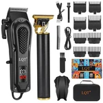 Professional Hair Clippers Kit Cordless Corded Barber Grooming Rechargeable. Fixed Price $55.71.