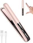 Pink Cordless Flat Iron Portable Mini Hair Straightener Travel Rechargeable Fit. Fixed Price $36.85.