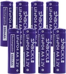 (8- Pack) Shockli Aa 3.2 Volts LIFEPO4 650MAH Rechargeable Battery, Lithium Iron. Fixed Price $28.95.
