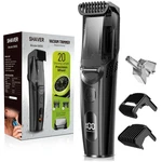 Ferrisa Vacuum Beard Trimmer For Men, Rechargeable Mustache Black. Fixed Price $34.90.