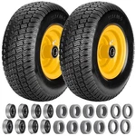 11X4.00-5 Flat Free Lawn Mower Tires, Zero Turn Front Yellow. Fixed Price $120.19.