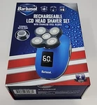 Barbasol Blue Electric Shaver Five Rotating Heads Rechargeable Personal Grooming. Fixed Price $33.00.