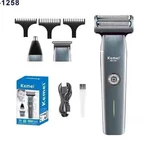 Kemei KM-1258 Multi-function Wet/dry Beard Trimmer Facial Shaver Gray For Men. Fixed Price $18.99.