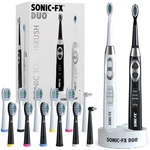 Sonic-fx Duo Rechargeable Electric Toothbrush Set With 14 Black And White. Fixed Price $82.82.