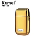 Kemei Cordless Metal Double Foil Shaver Electric Razor For Men Close Gold. Fixed Price $45.00.