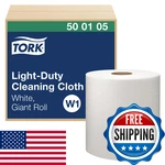 Tork Light Duty Cleaning Cloth Giant Roll White W1 Use Wet Dry X 1450. Fixed Price $118.75.