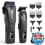 Qqtin Hair Clippers For Men, Cordless Trimmer Cutting With Long Ba. Fixed Price $74.38.