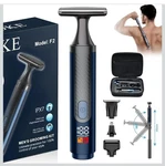 Foke Back Shaver For Men, Ultra-wide 2" T-shaped Head, Travel Case, Black Nib. Fixed Price $48.00.