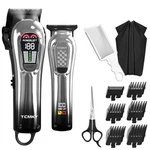 Tcmky Hair Clippers For Men, Professional And Trimmers Set, Silver. Fixed Price $50.90.