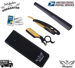 Navaja Style Barber Hair Shaving Razor Straight Edge Folding Knife + Free Blade. Fixed Price $17.98.