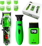 Tpob 3 Pcs Slime Green Clipper Trimmer & Shaver Cordless Rechargeable, Superb. Fixed Price $135.28.
