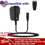2V Charger For Wahl Shaver 4400,7367-200,7367-300,7367-400,7367-500,7367,7388. Fixed Price $11.88.