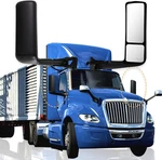 Black Door Mirror Replacement International LT625 2018+ Truck Left,. Fixed Price $315.97.