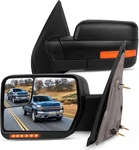 Scitoo Towing Mirrors Fit 2004-2014 Ford F150 Pickup Black Po. Fixed Price $234.39.