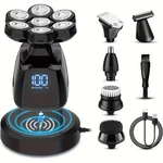 Sejoy 6 IN1 Electric Razor Wet Dry Head Shaver For Bald Men Trimmer Grooming Kit. Fixed Price $29.99.