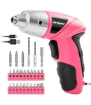 Hi-spec 27PC 3.6V Cordless Electric Screwdriver Set Usb Rechargeable Pink New!. Fixed Price $24.99.