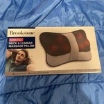 Brookstone Shiatsu Neck & Lumbar Massage Pillow Heated Six Modes New. Fixed Price $24.99.