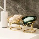 Light Luxury Soap Holder For Bathroom Leaf Shape Self Draining Dish With Me. Fixed Price $18.89.