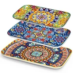 Vancasso Serving Platters Set Of 3, 16"/14"/12" Inch Rectangular Trays - Extr.... Fixed Price $93.32.