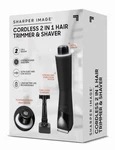 Sharper Image Cordless 2-IN-1 Hair Trimmer And Shaver. Black. New Box.. Fixed Price $24.99.