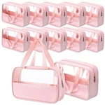 12 Pcs Translucent Make Up Bag 10.2 X 6.3 2.8 Inches Waterproof Toiletry Or.... Fixed Price $55.44.