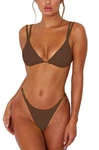 Forbeautyshe Women's Spaghetti Triangle Bikini Sexy Thong Bottom Bathing Suit.... Fixed Price $43.27.