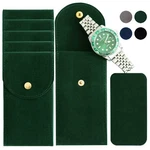6PCS Velvet Watch Pouch, Green Portable Travel Case For & Women, Soft Wat.... Fixed Price $31.67.