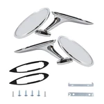 Mgwill Round Bowtie Outside Rearview Mirrors Ribbed Base Compatible With 1963.... Fixed Price $102.84.