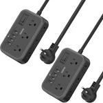 Compact 2-PACK Power Strip With 6 Outlets & 4 Usb, 5FT Flat Plug Extension. Fixed Price $109.99.