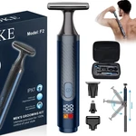 Foke Back Shaver For Men, Ultra-wide 2" T-shaped Head, Travel Flat Black. Fixed Price $96.90.