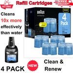 4 Pack Braun Renew Cartridge Refills Shaver Cleaner Ccr Lemon Fresh 22.8OZ. Fixed Price $35.98.