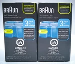 2PK- Braun 3-IN-1 Shaver Care, Lemon Fresh, 6 Total, No Exp.. Fixed Price $55.95.