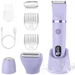 Zivelier 3-IN-1 Electric Razor IPX7 Waterproof Bikini Trimmer Wet & Purple. Fixed Price $33.07.