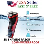 Men's Razor Rotary Waterproof Electric Shaver Pop-up Trimmer Wet Dry Cordless Us. Fixed Price $15.99.