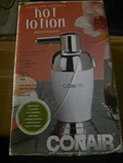 Nos 2003 Conair Hot Lotion Dispenser Heated Warmer Spa Hand Body Chrome White. Fixed Price $50.00.
