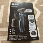 Braun Series 6072CC Men's Electric Shaver And Precision Trimmer, Blue. Fixed Price $80.00.