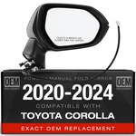 Passenger Side Mirror For Toyota Corolla Sedan - Powered, Manual Fold, Convex.... Fixed Price $67.44.