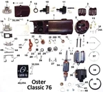 Parts For Oster Clippers Classic 76 And A5,. Fixed Price $7.95.