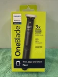 New Philips Norelco Oneblade 3X Trimmer, Edger, And Shaver Face QP1424/70. Fixed Price $19.49.