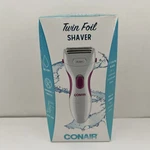 Conair Women's Cordless Twin Foil Shaver With Pop-up Trimmer, Wet/dry, LWD1RN. Fixed Price $16.79.