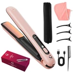 2-IN-1 Cordless Hair Straightener & Curler Includes Carrying Pouch Mini Port. Fixed Price $51.98.