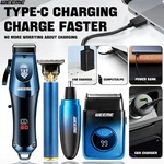 Professional Men Hair Clipper Set Cordless Electric Trimmer Rechargeable Shaver. Fixed Price $41.99.