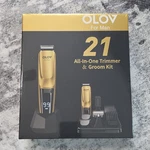 Olov 21 All-in-one Cordless Trimmer Kit Gold/black, Multiple Replacement Heads. Fixed Price $40.00.