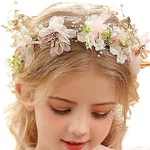 Campsis Pink Flower Girl Headpiece, Wedding Bridal Butterfly Headband,. Fixed Price $21.35.